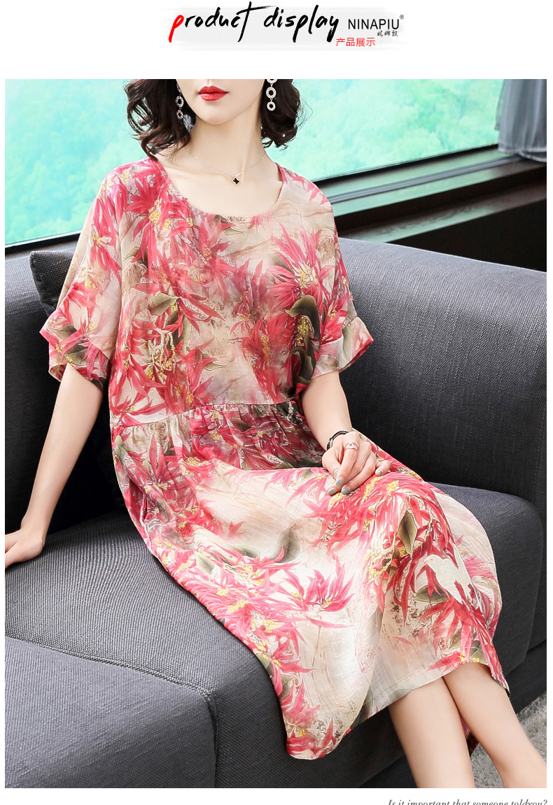 Nina nổi 2018 mùa hè mới của phụ nữ quần áo màu xù dress phong cách kỳ nghỉ thời trang lỏng lẻo ramie dress váy suông dài hàn quốc