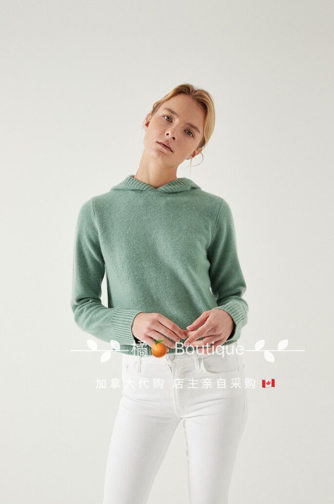 Сейчас*клуб Монако покупка товаров кашемир закрытый свитер Boiled Cashmere Hoodie 