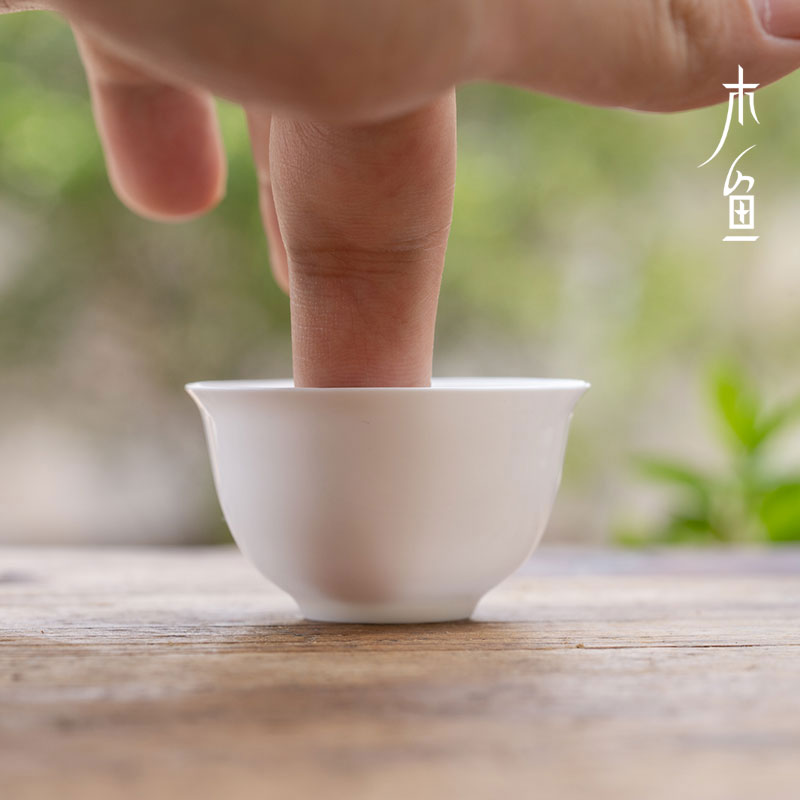Wood Fish Tide State Fu Tea Furniture Phoenix Single Bundle Tea Thin Tire Tea Cup Small Number of Tea Tea Cup Single Cup Low Bone Porcelain Mug