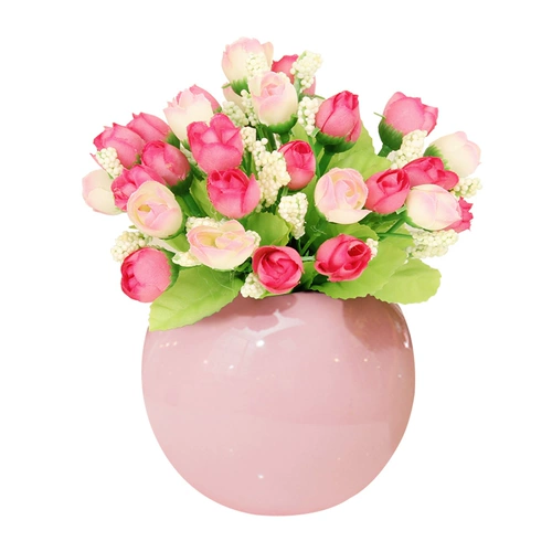 Современный керамический декор в форме цветка, простой и элегантный дизайн, легкий роскошный стиль, домашний декор, маленькая вазочка