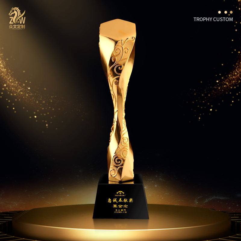 High-end Metal Trophies Custom Crystal Trophies to be champions Excellent employees award prizes for making a lettering and making a lettering