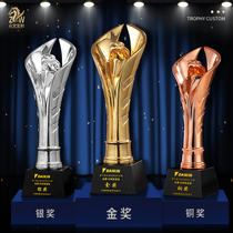 Eagle wings resin trophy custom creative custom annual meeting excellent staff High-grade atmosphere gold-plated trophy children