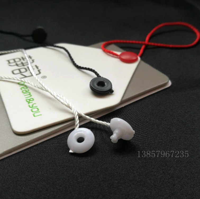 High quality round buckle hanging grain tag line black and white clothing tag rope clothing hand wear trademark line