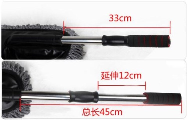 Xe cung cấp chổi quét bụi đa chức năng làm sạch nhíp xe bằng kính thiên văn chổi mùa đông tuyết xẻng lau công cụ tóc mềm - Sản phẩm làm sạch xe bộ dụng cụ vệ sinh nội thất ô tô