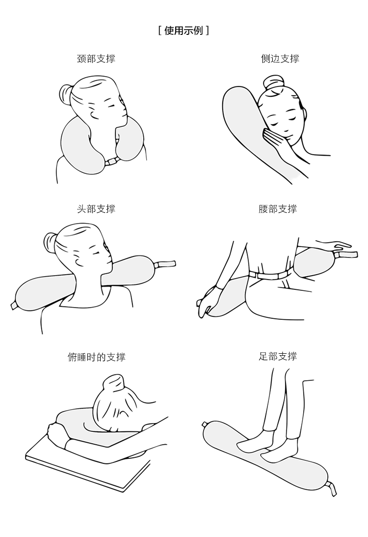 Không in gối di động hình chữ U Gối du lịch cong cổ gối cổ tử cung hơi máy bay gối siesta gối cổ - Gối goi cao su