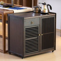 Tea Car Home Small Tea Desk Living-room Minima Tea Table Edge A Few Tea Side Cabinets Burning Kettle Integrated Solid Wood Tea Water Cabinet