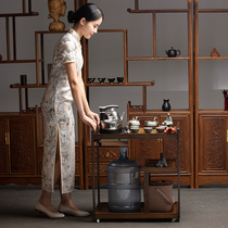 Mobile tea cart tea table tea table simple modern household tea set one Chinese living room small coffee table balcony