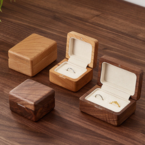 High-end solid wood ring box wedding to ring box courting wedding ceremony Lovers Wedding Valentines Day First Accessories Box