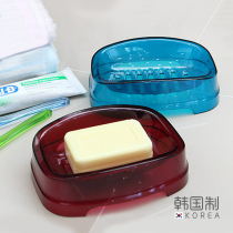 Mrs Wisdom Korea imported plastic soap box soap dish Laundry soap box without lid drain soap box Large size