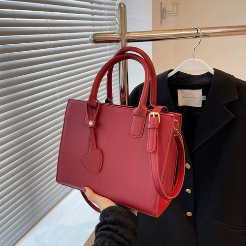 Портативная красная вместительная и большая сумка через плечо для невесты, изысканный стиль