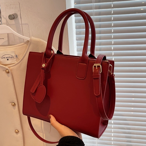 Портативная красная вместительная и большая сумка через плечо для невесты, изысканный стиль