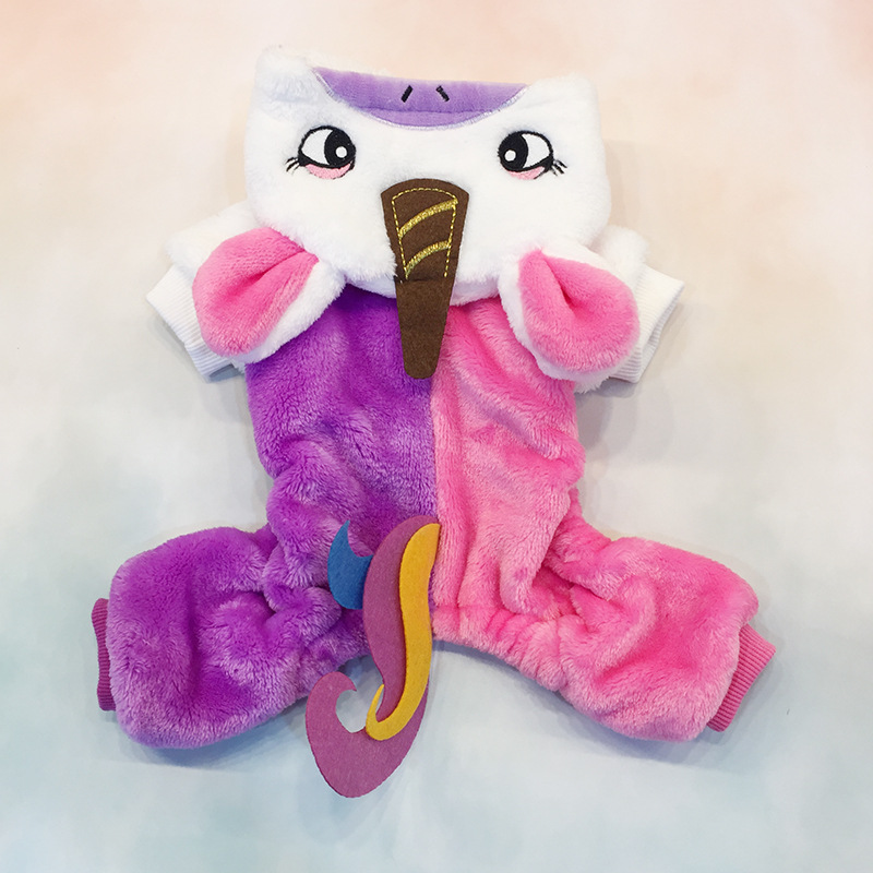Quần áo chó Teddy gấu Xiong Bomei chó mùa thu và mùa đông quần áo mèo quần áo thú cưng quần áo cầu vồng kỳ lân - Quần áo & phụ kiện thú cưng phụ kiện chó mèo