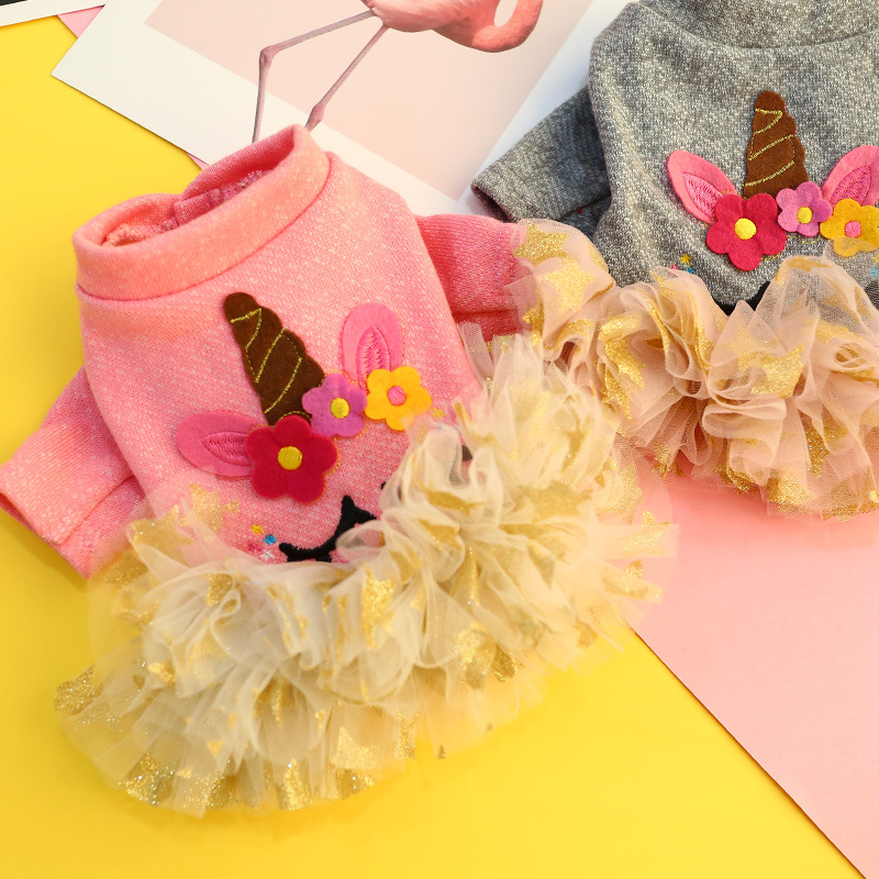 Quần áo chó Teddy Bomei quần áo thú cưng cún con mèo quần áo mùa thu và mùa đông công chúa váy nơ dễ thương - Quần áo & phụ kiện thú cưng áo cho mèo mùa đông