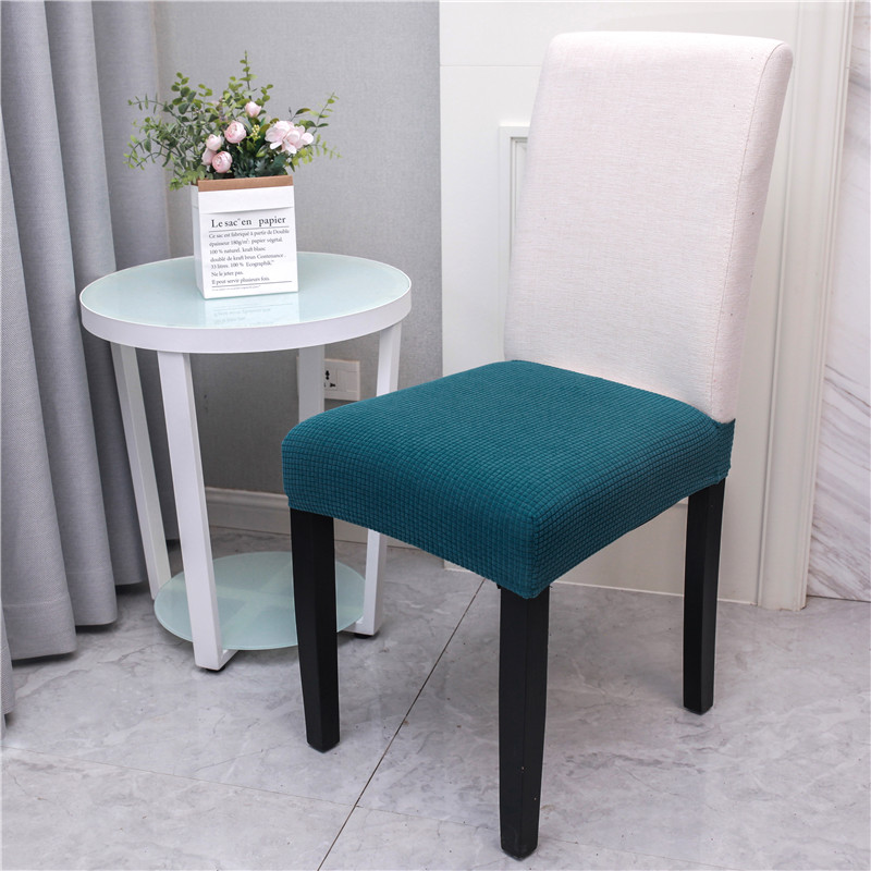 Dining chair face cover half-cut cover Sub-office holder elastic thickened rocking grain suede sleeve