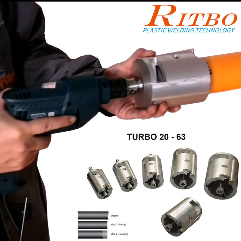 Plastic fusion welding hydropower engineering electric PE pipe rotary scraper welding electric fusion welding set electric scraper
