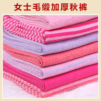  Large size thickened wool section womens single pants warm pants comfortable and breathable pure cotton womens warm single-piece autumn pants cotton pants