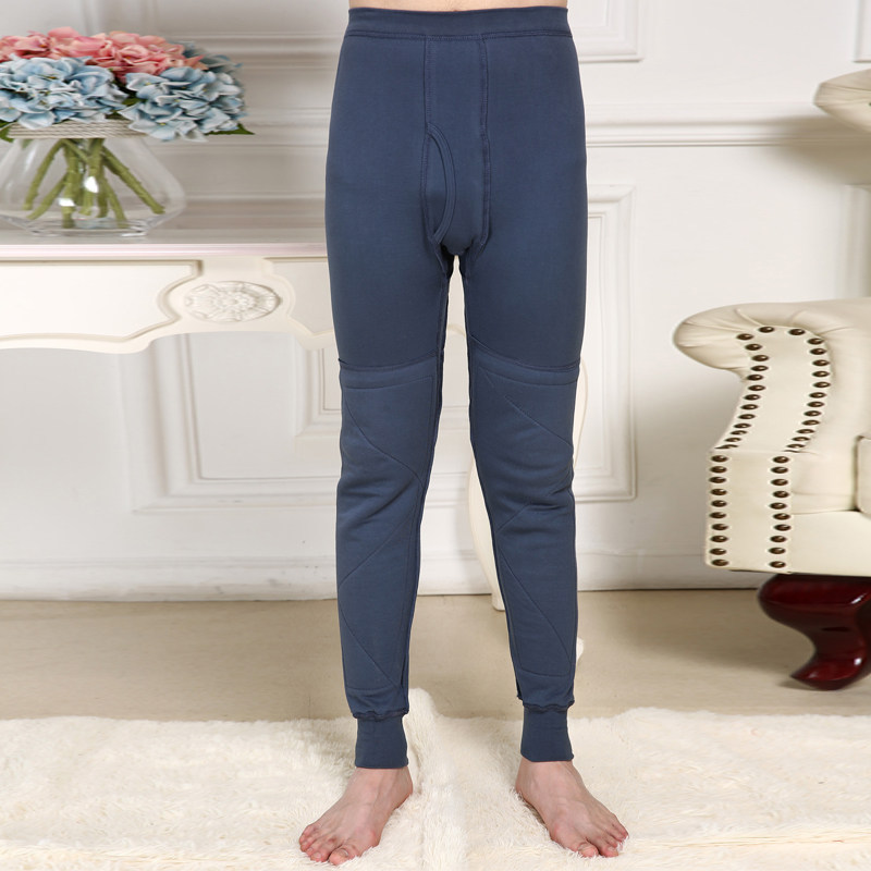 Lai Xiner men's cotton knee pads sanitary pants plus fat plus warm pants Cycling middle-aged cotton knitted sanitary pants