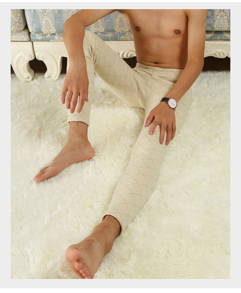 Zhongda Tongnan Qiuku Quần ấm trẻ trung One Piece Plus Velvet Quần cotton dày Quần lót cho học sinh Quần mùa đông quần giữ nhiệt nam