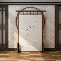  New Chinese-style seat screen partition wall entrance semi-permeable bedroom occlusion home entry barrier Feng Shui office decoration