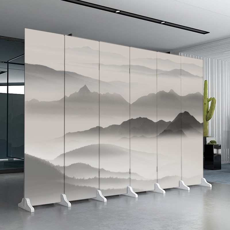 Chinese double-sided screen partition wall living room bedroom shelter home folding mobile simple modern office simple
