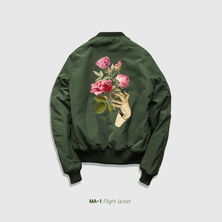 Undercover Ghost Claw Flower Uc Ghost Hand Ma-1 Air Force Flight Jacket Baseball Uniform Unisex Ma1 Printed Jacket