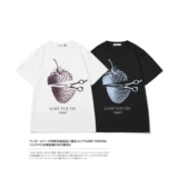 Летние ножницы, японская трендовая клубника, хлопковая футболка с коротким рукавом