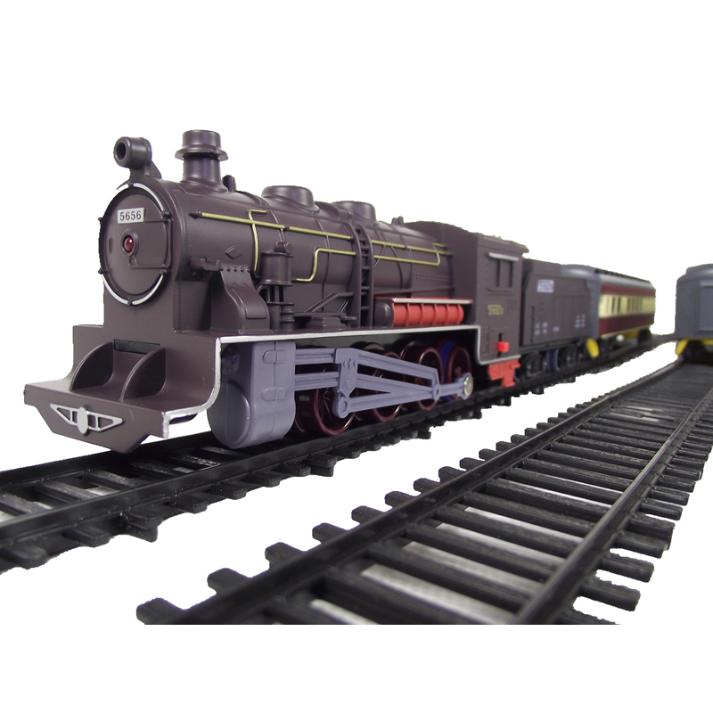 Buy 1 14 14 13 6 m 6 Festival large simulation steam machine electric toy track train model suit audible and light