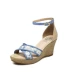 Daphne Daphne Summer Sweet Sandals Slope High Heel Open Toe Buckle Sandals Women 1015303915 dép sandal nữ đi học Sandal