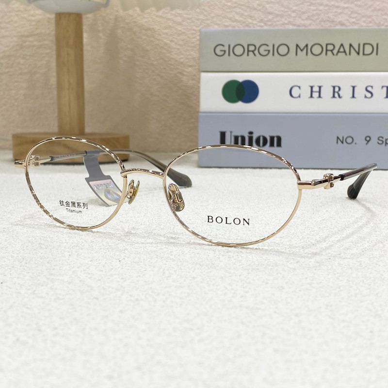 Bolon Tyrannosaurus Nearsighted Glasses Frame 25 New Oval Metal Frame Can Be Customized with Prescription Lenses for Women Exquisite Frame Ba7052