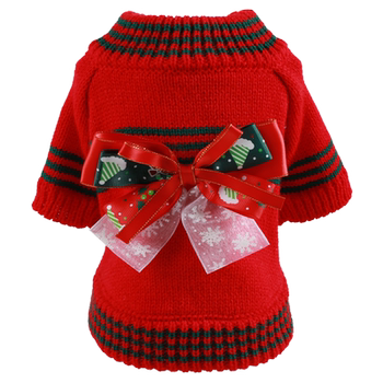 Pet autumn and winter christmas and new year knitted sweater