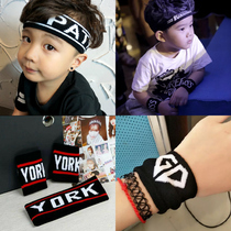 Childrens Sports wristband boy street dance accessories student basketball football protective gear boy girl hair band wristband suit