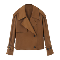 (Italian design) Langzi French retro temperament short commuter windbreaker jacket 2024 new autumn style