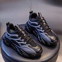 Hong Kong black daddy shoes women show feet small ins tide 2020 new casual thick bottom explosive leather sneakers