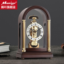German Hermler home mechanical seat bell solid wood minimalist creative timepiece New Chinese living room Retro decorative pendulum