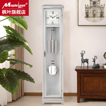 Maple Leaf Landing Bell Living Room Modern Timepiece Machinery Vertical Clock Hermler Core Eurostyle Solid Wood Large Seat Bell
