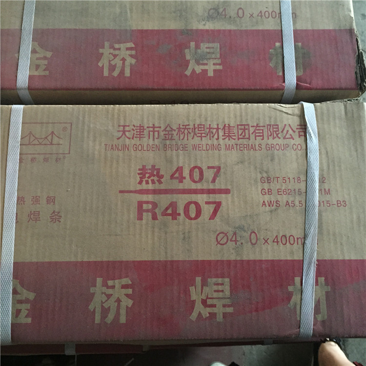 Tianjin Golden Bridge Heat Resistant Steel R407 Welding Strip 3 2 4 0 5 0mm Thermal 407 Weather Resistance E6215-2C1M