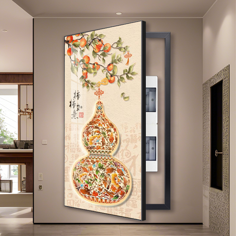 Large Fire Hydrant Cover, Flip-Top Decorative Painting, Meter Box Cover, Beautifying Sliding Hanging Painting, Entrance Mural