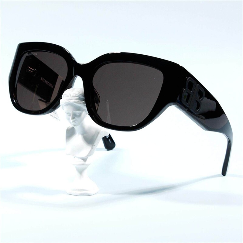 Balenciaga Women's Fashion Sunglasses with Double B Logo Cat-Eye Sun Protection Sunglasses Bb0323Sk