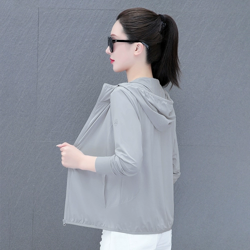 Шелковая летняя одежда для защиты от солнца, тонкий модный кардиган, защита от ультрафиолета, для среднего возраста