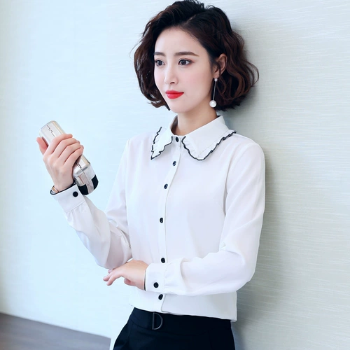 Рубашка с бантиком, лонгслив, осенняя галстук-бабочка, универсальный комбинезон