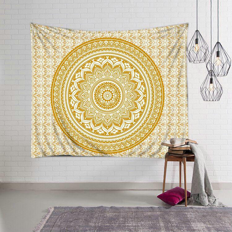 Mandala Ấn Độ Mandala Yoga màn Bắc Âu in khăn trải bàn totem quốc gia trang trí tường tấm thảm vải 	thảm treo tường hình biển