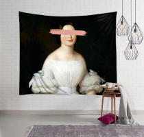 Nordic wind ins hanging cloth portrait wall decorative painting cloth tapestry hanging painting background cloth photo wall carpet tablecloth