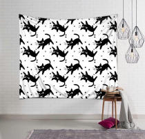 Nordic modern minimalist ins hanging cloth living room bedside cat background decorative painting tapestry wall painting table cover