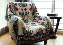 American country cotton thread woven thick thread blanket knitting multi-purpose non-slip sofa towel cover blanket bed tail blanket