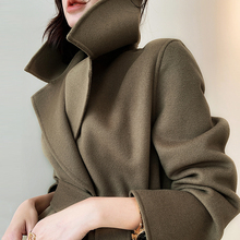 Double-sided Cashmere Coat Women's 2023 New Autumn/Winter Wear Long Loose Knee High end Belt Woolen Coat