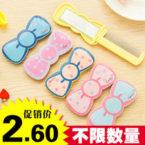 Cute card passband comb makeup mirror student suit folding portable exquisite mini mirror