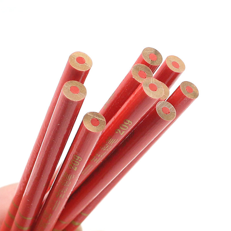Site line red pencil woodworking red pencil ink bucket with pencil
