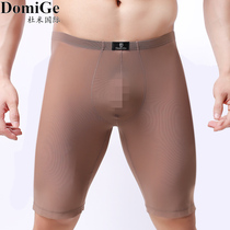Dumi International Mens Sexy Personality Full Transparency Midi Tights Sport Slim Anti-Wear Leg Boxers