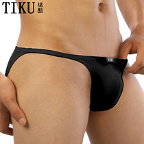 Men Sexy Stretch High Fork Non-sensory Underpants Breathable Modal Low Waist Strings Bikini Small breifs Summer