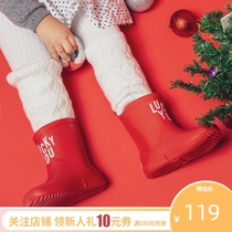 l_rain Childrens rain shoes Boys and girls non-slip waterproof rubber rain boots Womens water shoes Large childrens childrens rubber shoes